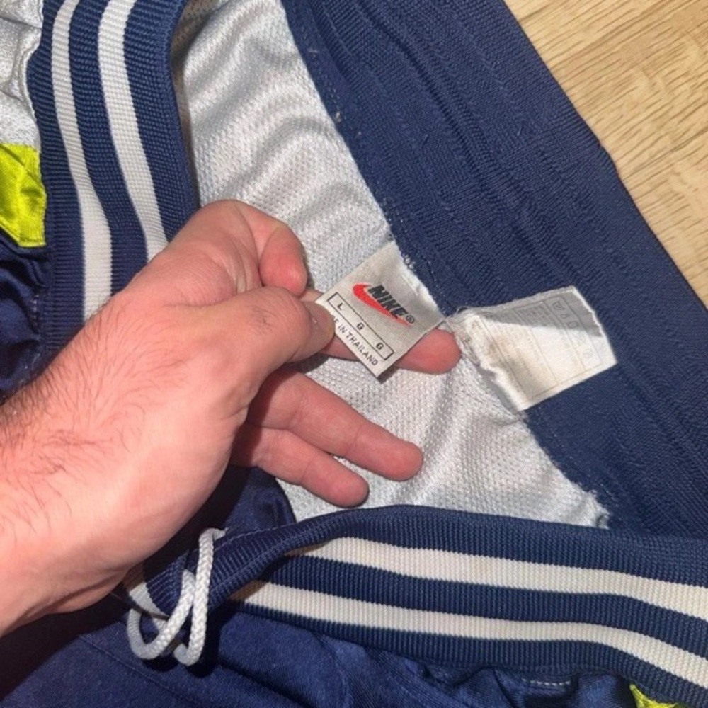 Nike Navy Athletic Shorts with Lime and White Accents - Picture 4 of 4
